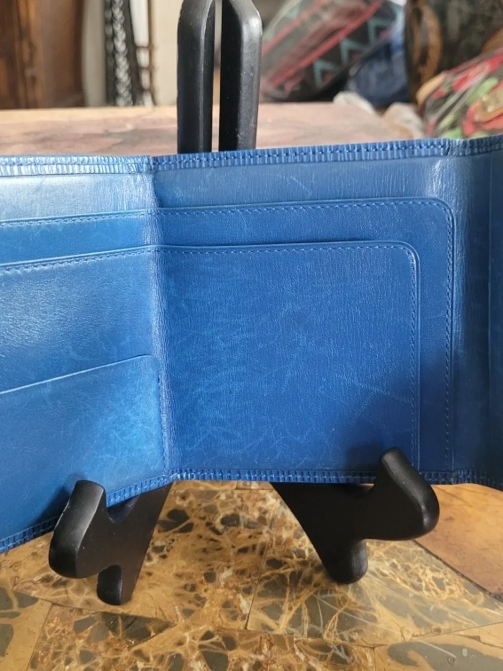 Louis Vuitton Blue Epi Leather Small Wallet